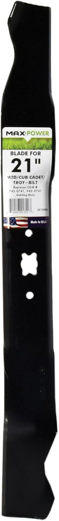 Maxpower 331528B Mulching Blade for some 21 Inch Cut MTD/Cub Cadet/Troy-Bilt Replaces 742-0741, 942-0741, CMXGZAM100067
