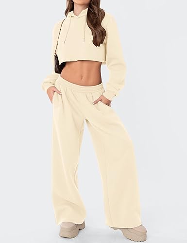 LOMON Wide Leg Sweatpants Women Fleece Sweat Pants Fall Spring Clothes 2026 Teen Girl Baggy Jogger Sweatpant with Pockets