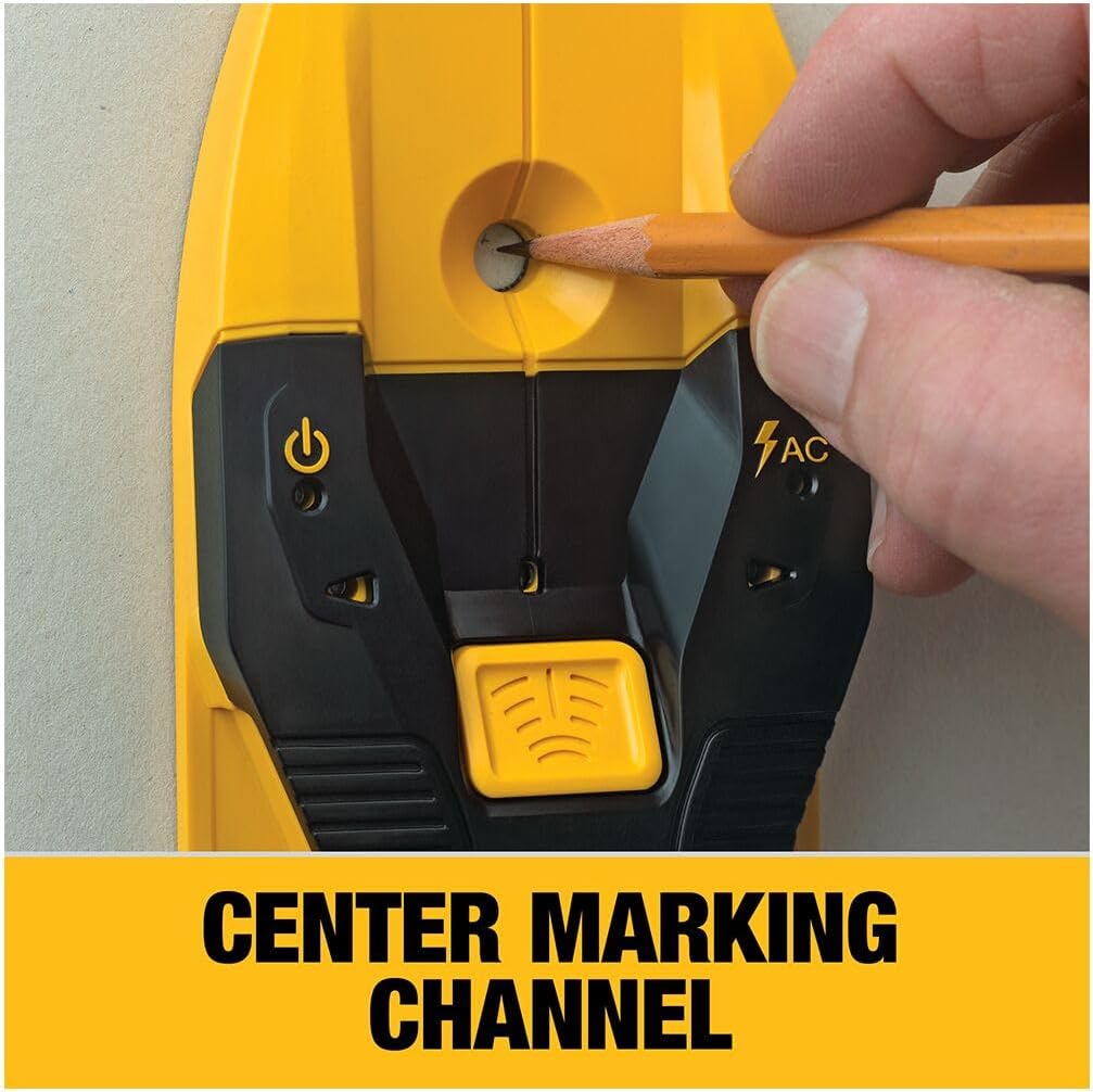 DEWALT Stud Finder, 3/4”, Locate Framing Studs Efficiently with LED Arrows, Ideal for Wood and Metal, AAA Batteries Included (DW0100)