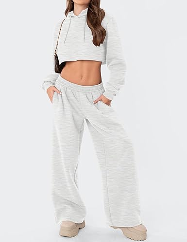 LOMON Wide Leg Sweatpants Women Fleece Sweat Pants Fall Spring Clothes 2026 Teen Girl Baggy Jogger Sweatpant with Pockets
