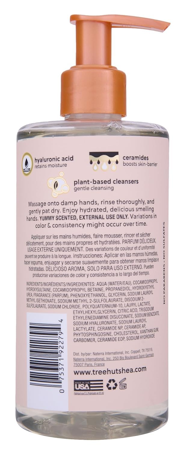 Tree Hut Vanilla Serum Infused Hand Wash, Nourish & Hydrate Hands, Strengthening Skin Care, Long-Lasting Scent, Cleanse & Lock in Moisture, Cermamides, 11 fl oz