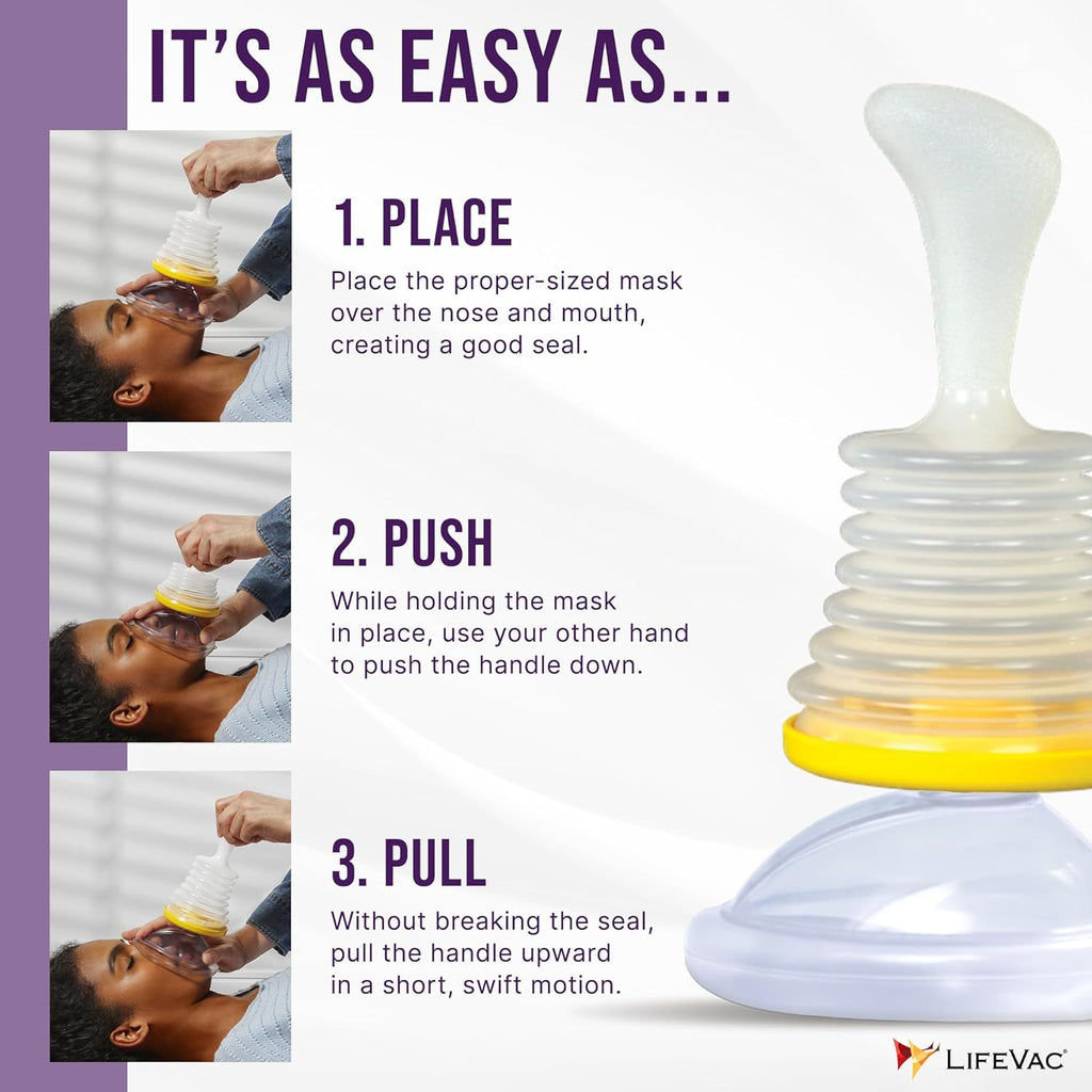 LifeVac Yellow Travel Kit 2 Pack - Portable Suction Rescue Device, First Aid Kit for Kids and Adults, Portable Airway Suction Device for Children and Adults