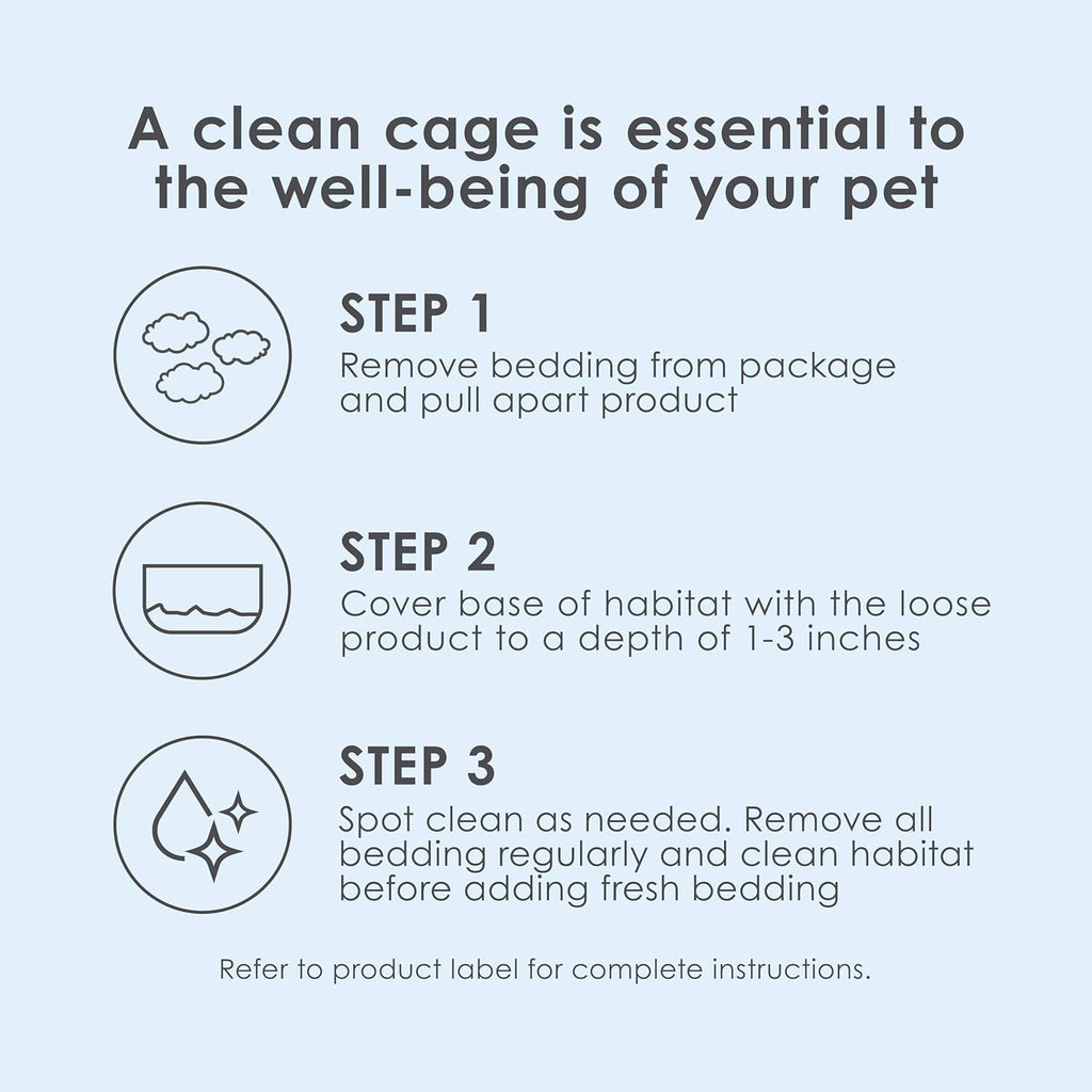Kaytee Clean & Cozy White Paper Bedding, Made for Small Animals, 49.2 Liters