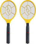 2 Pack Electric Fly Swatter, Bug Zapper Racket for Indoor Pest Control, Handheld Insect Killer Bat Battery Powered Electric Mosquito Swatter for Outdoor and Home