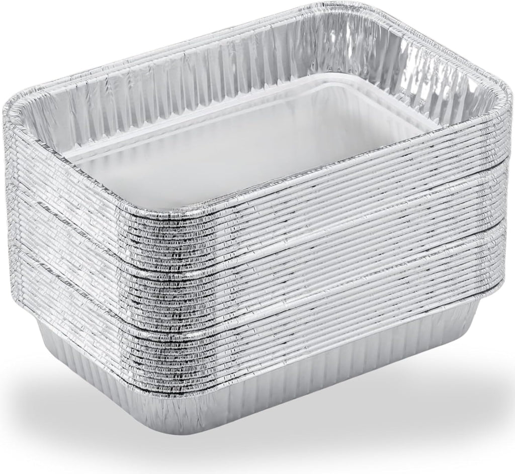 Drip Pans for Weber, Disposable Aluminum Foil Grease Trays for Weber Grills, Universal Replacement Liners for Weber Series, 8.6" x 6" - 20 Pcs