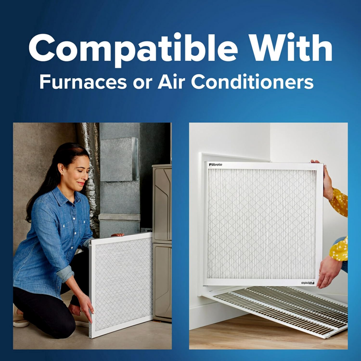 Filtrete 20x25x1 Air Filter MERV 5, 6-Pack AC Furnace HVAC Filters for Home, MPR 300 Basic Dust Defense, Pleated Electrostatic Removes Lint & Dust (Actual Size 19.69x24.69x0.81 in)