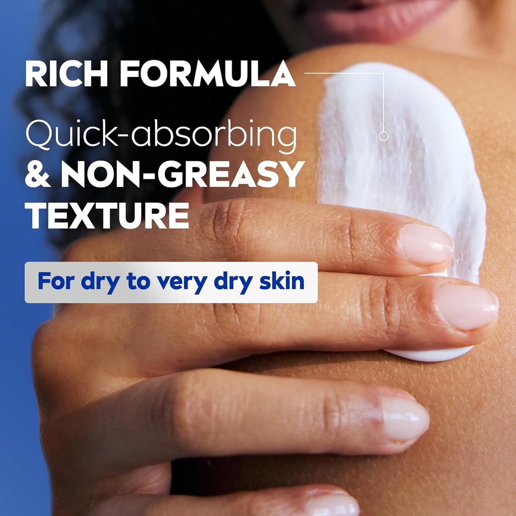 NIVEA Essentially Enriched Body Lotion for Very Dry Skin with Hyaluronic Acid, Almond Oil and Deep Nourishing Serum, 72-Hour Body Moisturizer, 33.8 Fl Oz Value Size Pump Bottle