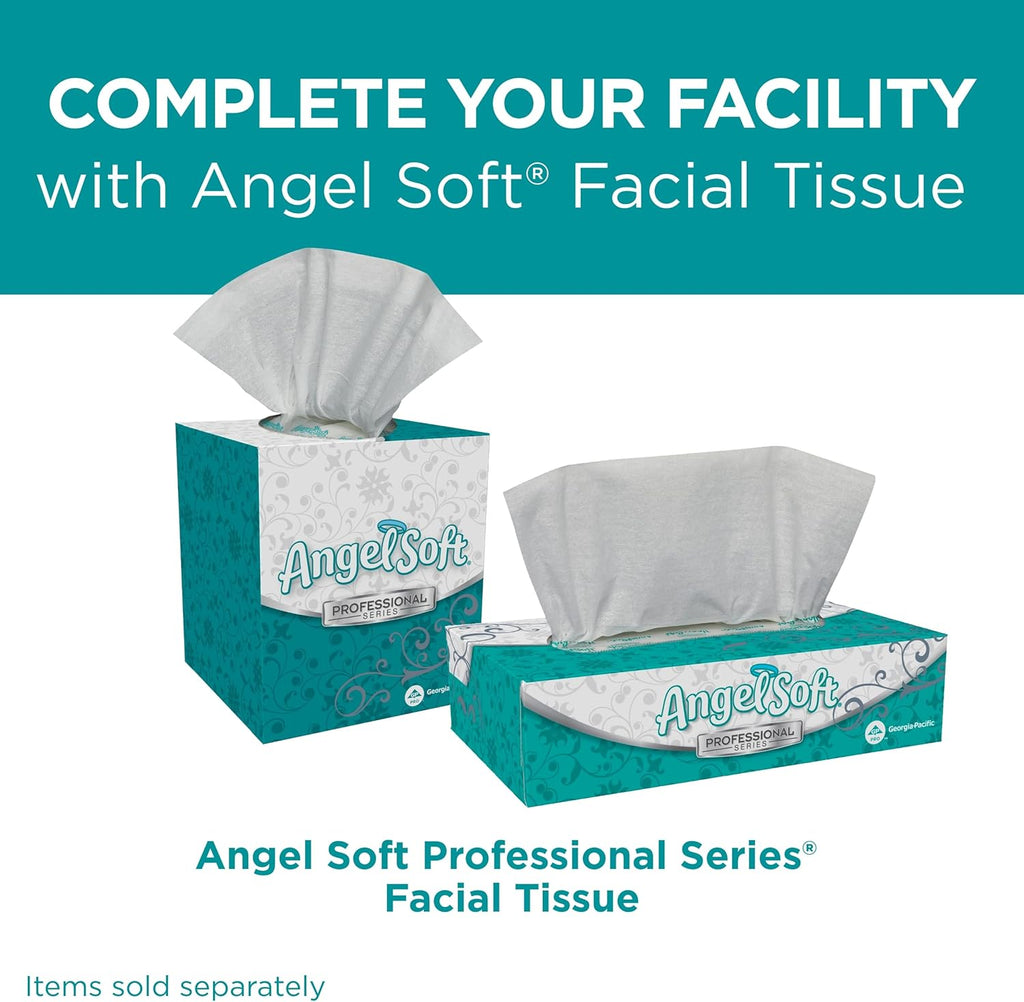 Angel Soft Professional Series by Georgia-Pacific PRO 2-Ply Embossed Toilet Paper, White, Individually Wrapped, 450 Sheets Per Roll, 80 Toilet Tissue Rolls Per Case, 16880