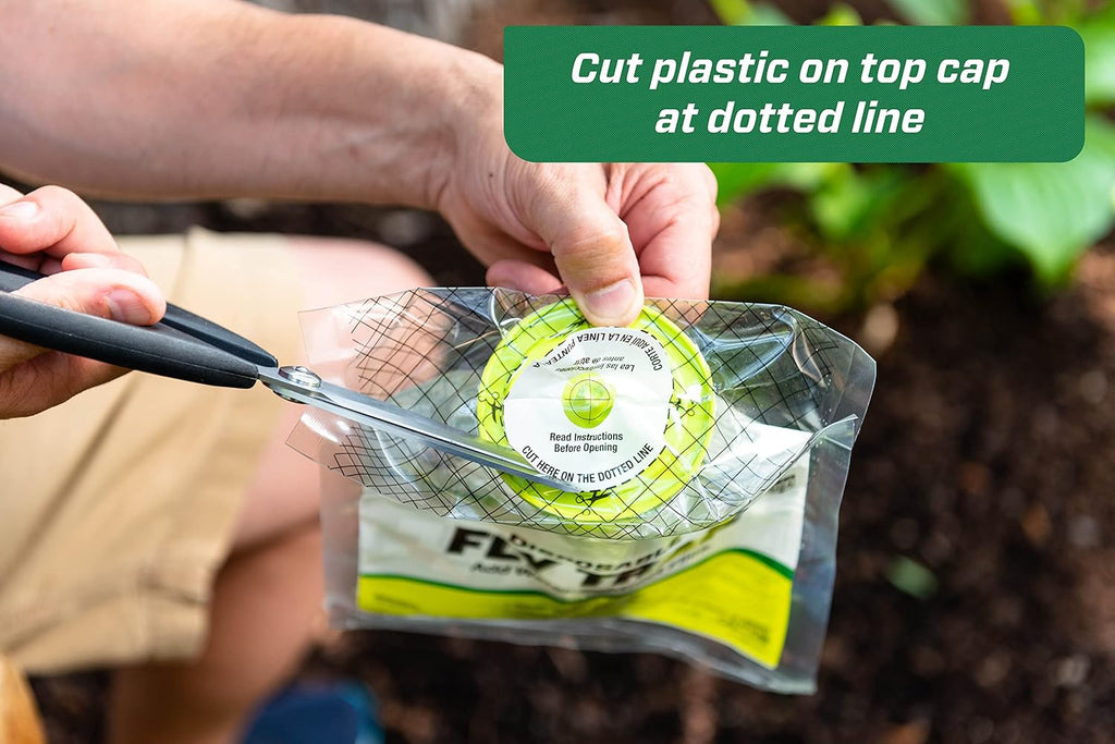 RESCUE! Outdoor Disposable Fly Trap – Hanging Fly Catcher with Attractant Bait, Fly Bag for Patio, Yard, Trash & Farm Areas – Easy-to-Use Outdoor Fly Control - 2 Traps