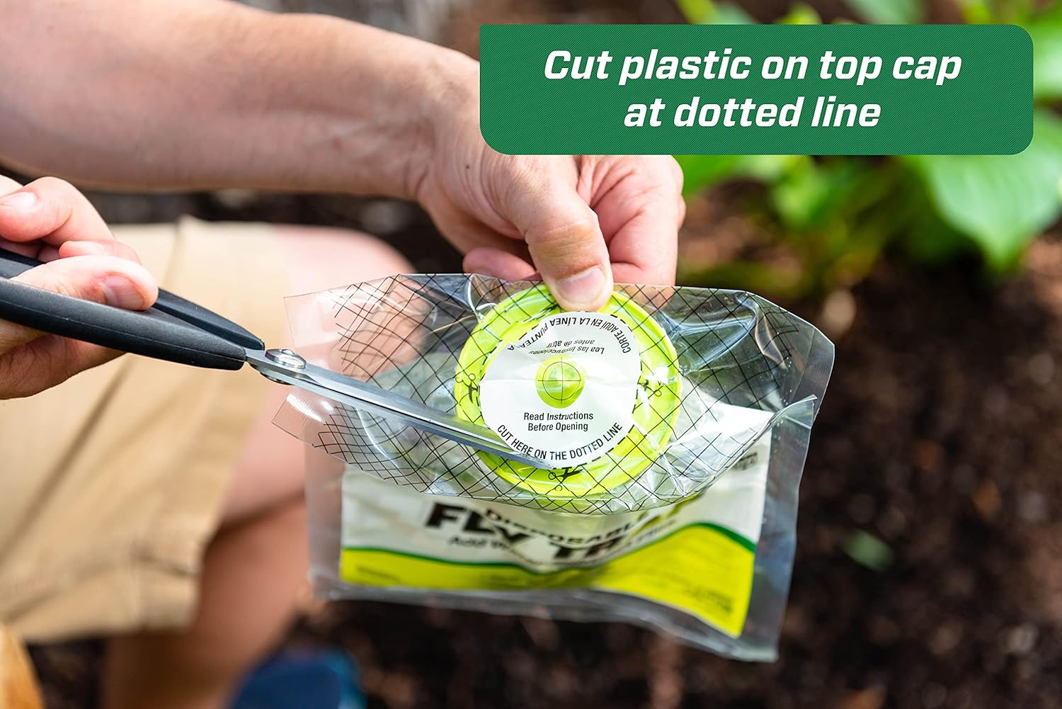 RESCUE! Outdoor Disposable Fly Trap – Hanging Fly Catcher with Attractant Bait, Fly Bag for Patio, Yard, Trash & Farm Areas – Easy-to-Use Outdoor Fly Control - 2 Traps