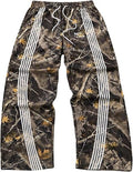 GORGLITTER Men's Baggy Wide Leg Sweatpants Y2K Striped Side Drawstring Waist Barrel Track Pants with Pockets