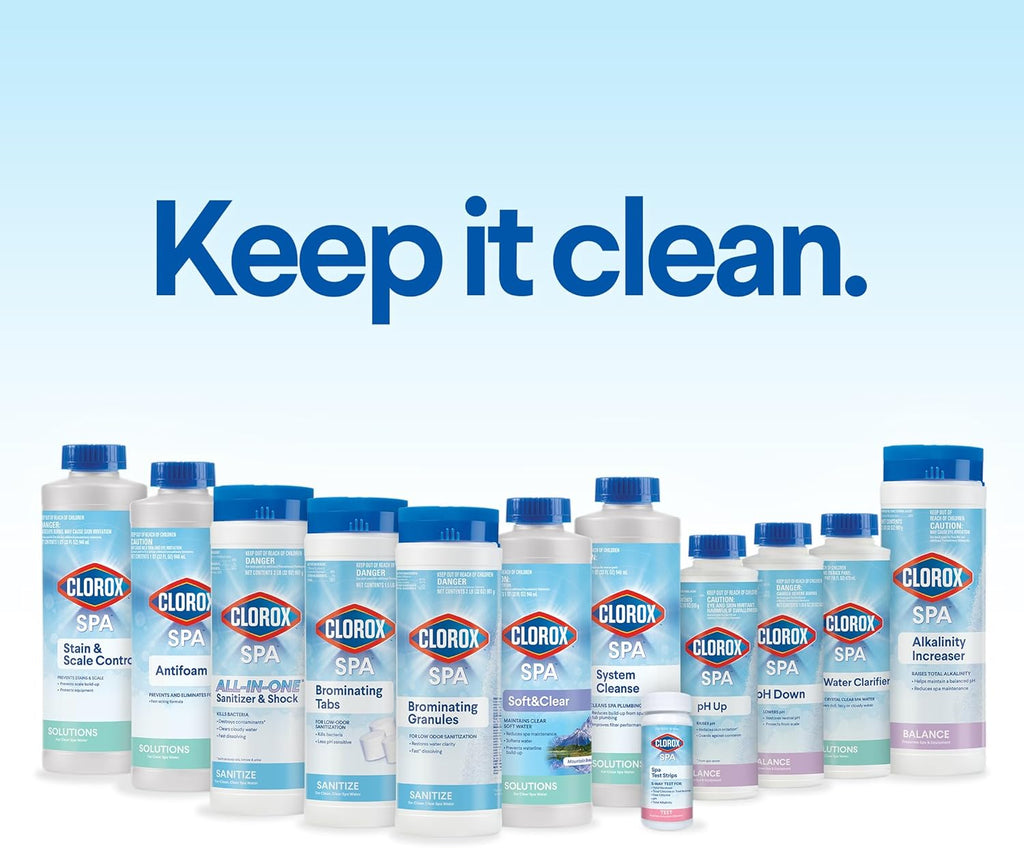 Clorox® Pool&Spa™ Spa Water All-in-One Sanitizer & Shock, Destroys Contaminants, Clears Cloudy Water, 2LB (Pack of 1)