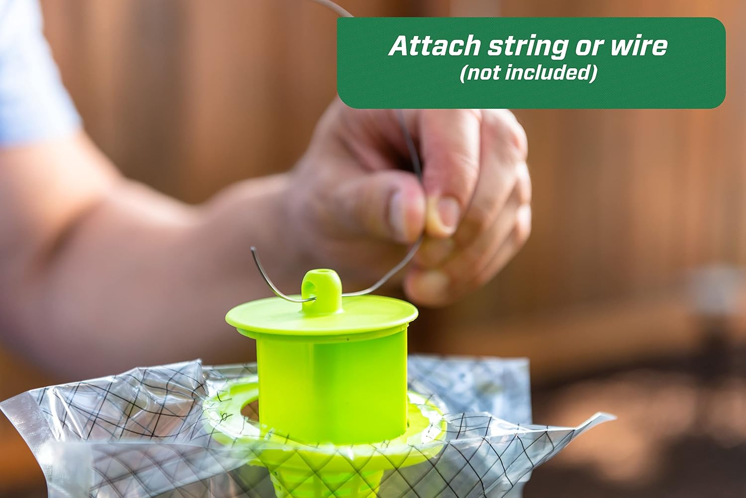 RESCUE! Outdoor Disposable Fly Trap – Hanging Fly Catcher with Attractant Bait, Fly Bag for Patio, Yard, Trash & Farm Areas – Easy-to-Use Outdoor Fly Control - 2 Traps