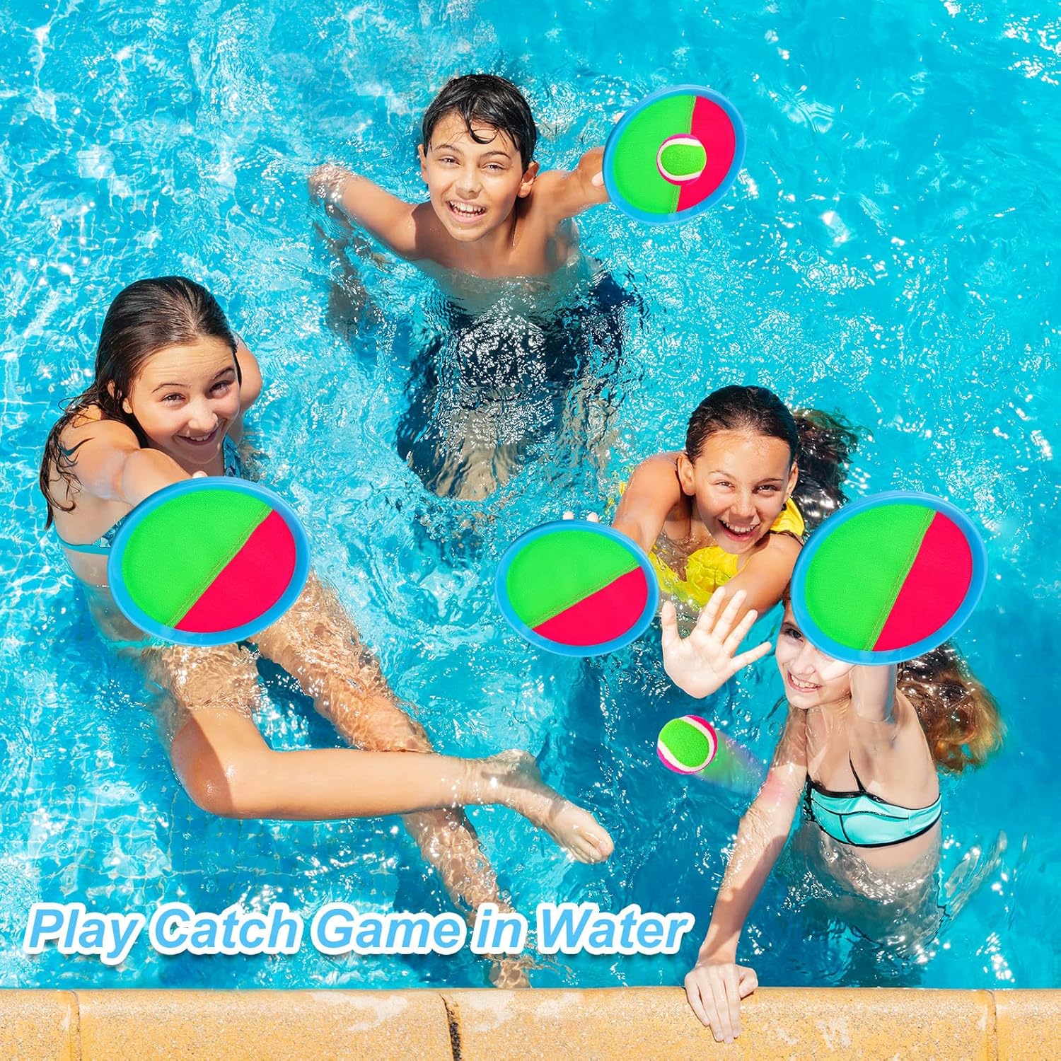 Ayeboovi Toss and Catch Ball Game Outdoor Toys for Kids Yard Games Beach Toys Outside Games for 3 4 5 6 7 8 9 10 Year Old Boys Girls (Upgraded)